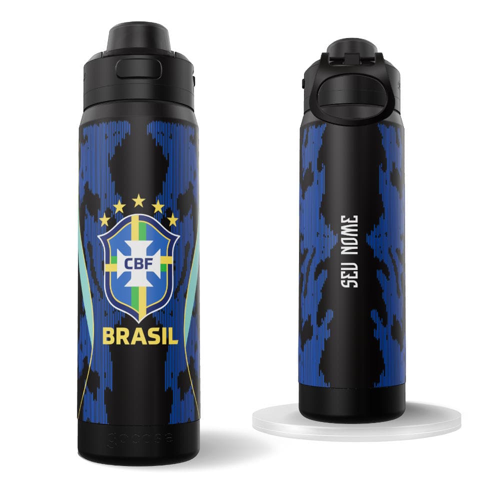 Garrafa Térmica Flip Pro + Ebook - CBF - Uniforme 2 Escudo - 2026